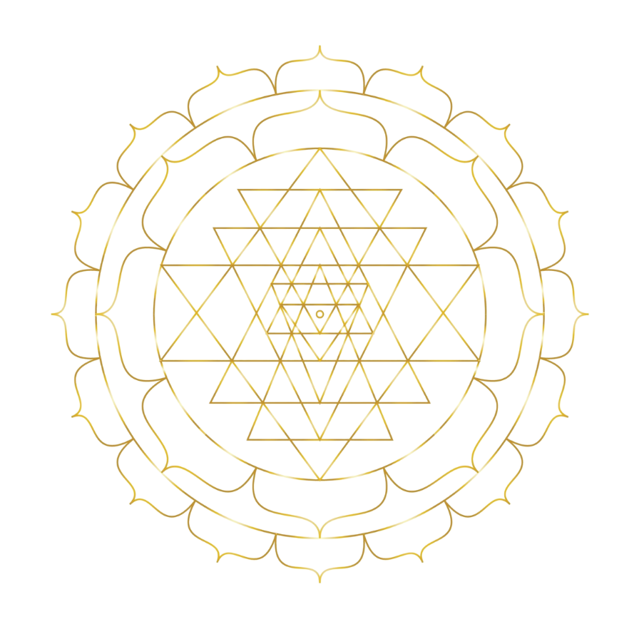Sri Yantra Symbol – goldene heilige Geometrie für innere Ausrichtung